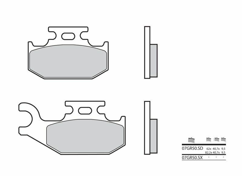 Brembo S.p.A. Bromsbelägg Off-Road sintrad metall - 07GR50SD Figur 1