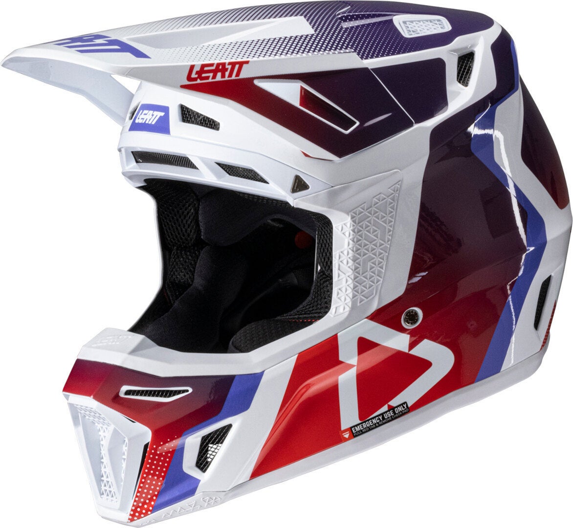 Leatt 8.5 2025 Motorcross helm met bril paars/wit S Figuur 3