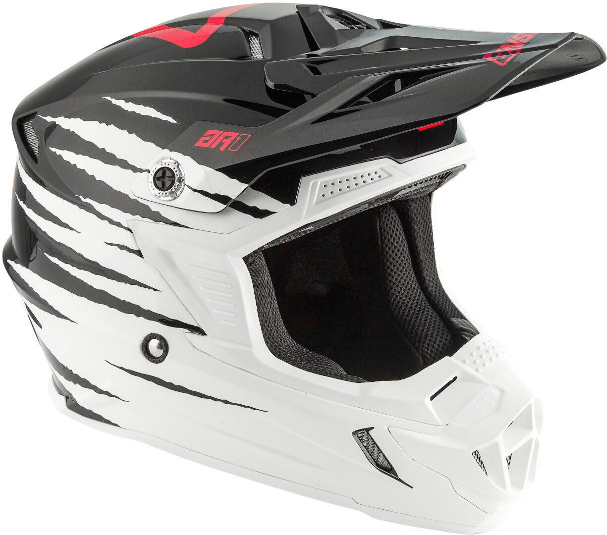 Answer AR-1 Pro Glow Motocross Helm weiß/schwarz XXL (64/65) Abbildung 2