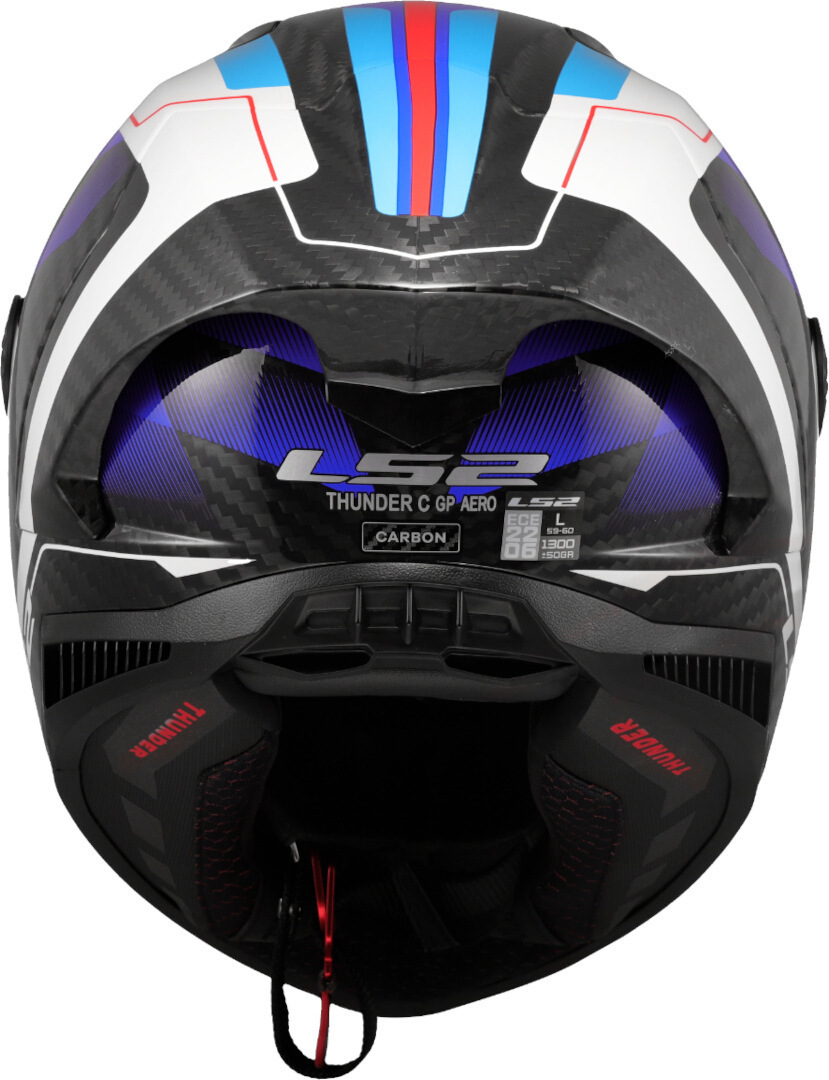 LS2 FF805 Thunder GP Raute Carbon Casco bianco/blu/rosso M (57/58) Figura 4