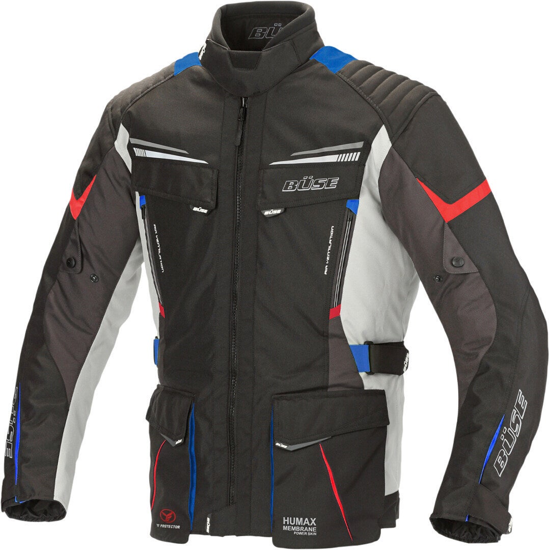 Büse Lago Pro Motorcycle Textile Jacket black/blue/red 5XL Figure 1