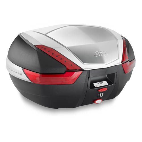 GIVI V47 Monokey Aluminiumtoppfodral Svart/silver/rött 47 Ltr. Figur 4