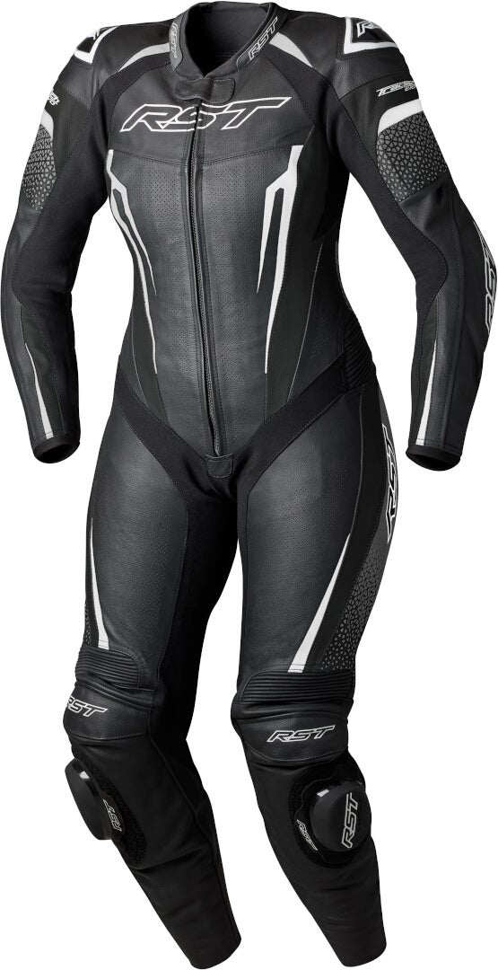 RST Tractech Evo 5 Eendelig dames motorfiets lederen pak zwart/wit 2XL Figuur 1