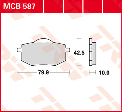 TRW Lucas Bremsbelag MCB587 Figur 1