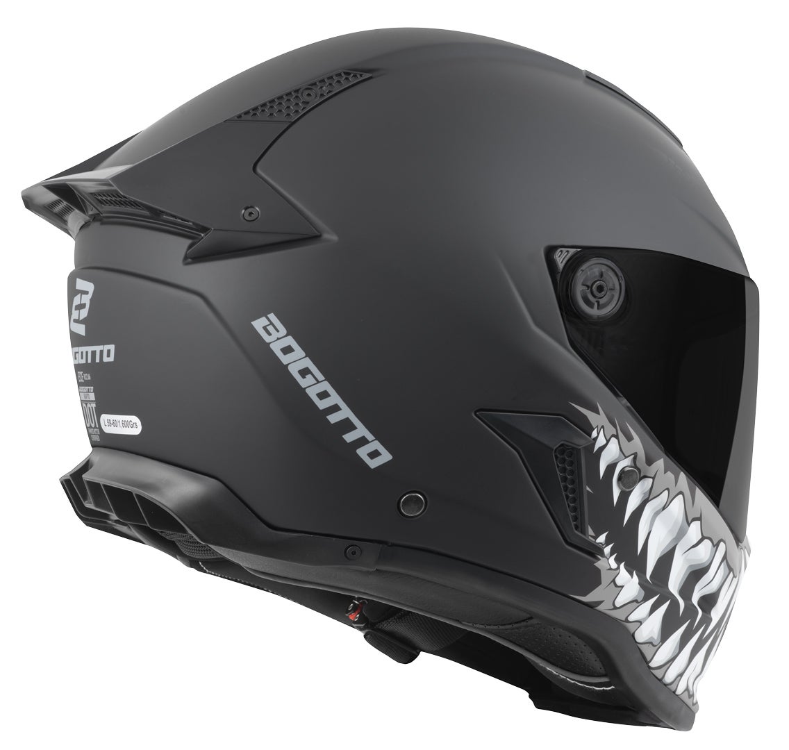 Bogotto Rapto Jaws Helm schwarz/grau matt 2XL Abbildung 4