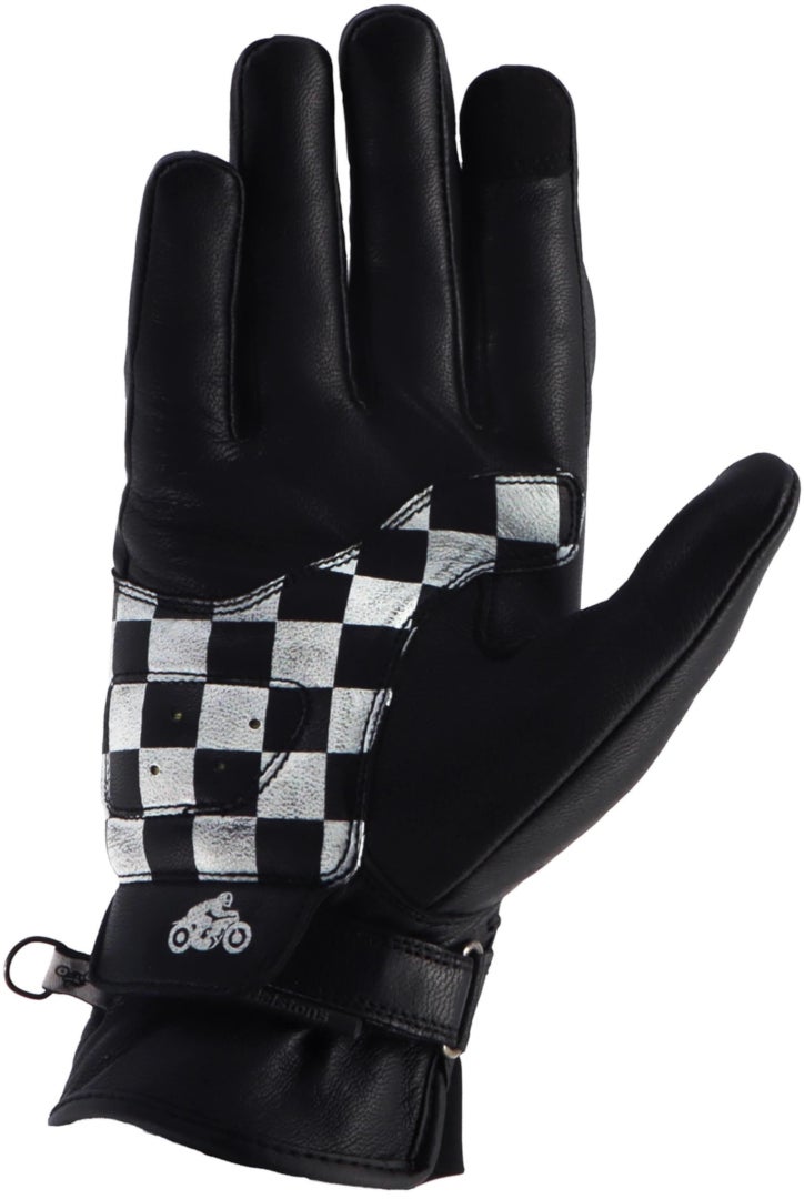 Helstons Line Motorcycle Gloves black/white/orange 13 Figure 2