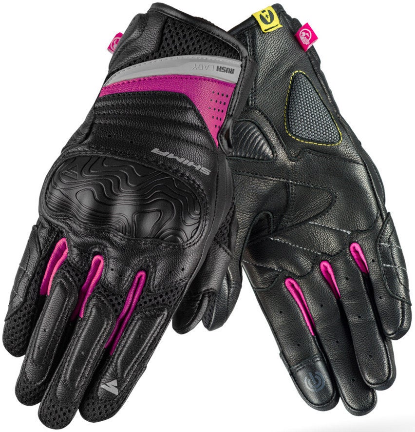 SHIMA Rush Dames Motorhandschoenen zwart/roze L Figuur 3