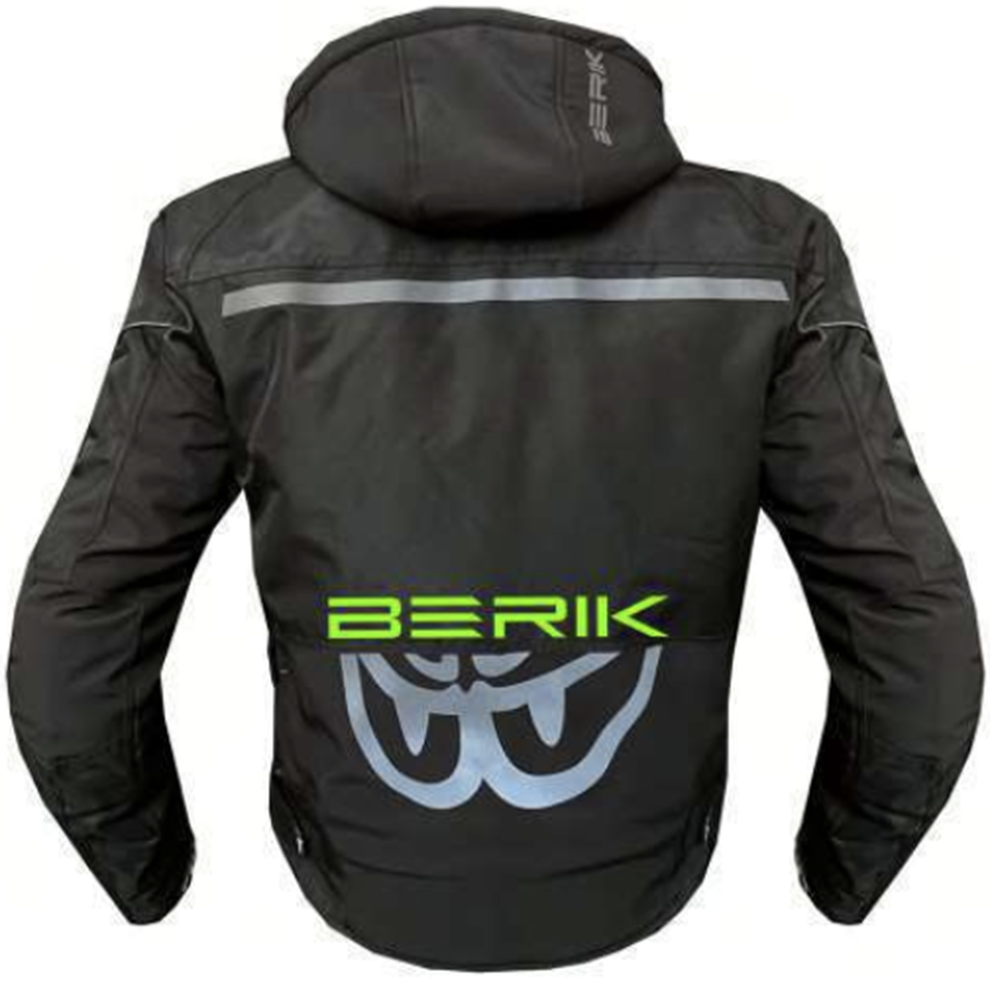 Berik Biraim Nepromokavá motocyklová textilní bunda černá/šedá/žlutá 52 Obrázek 2