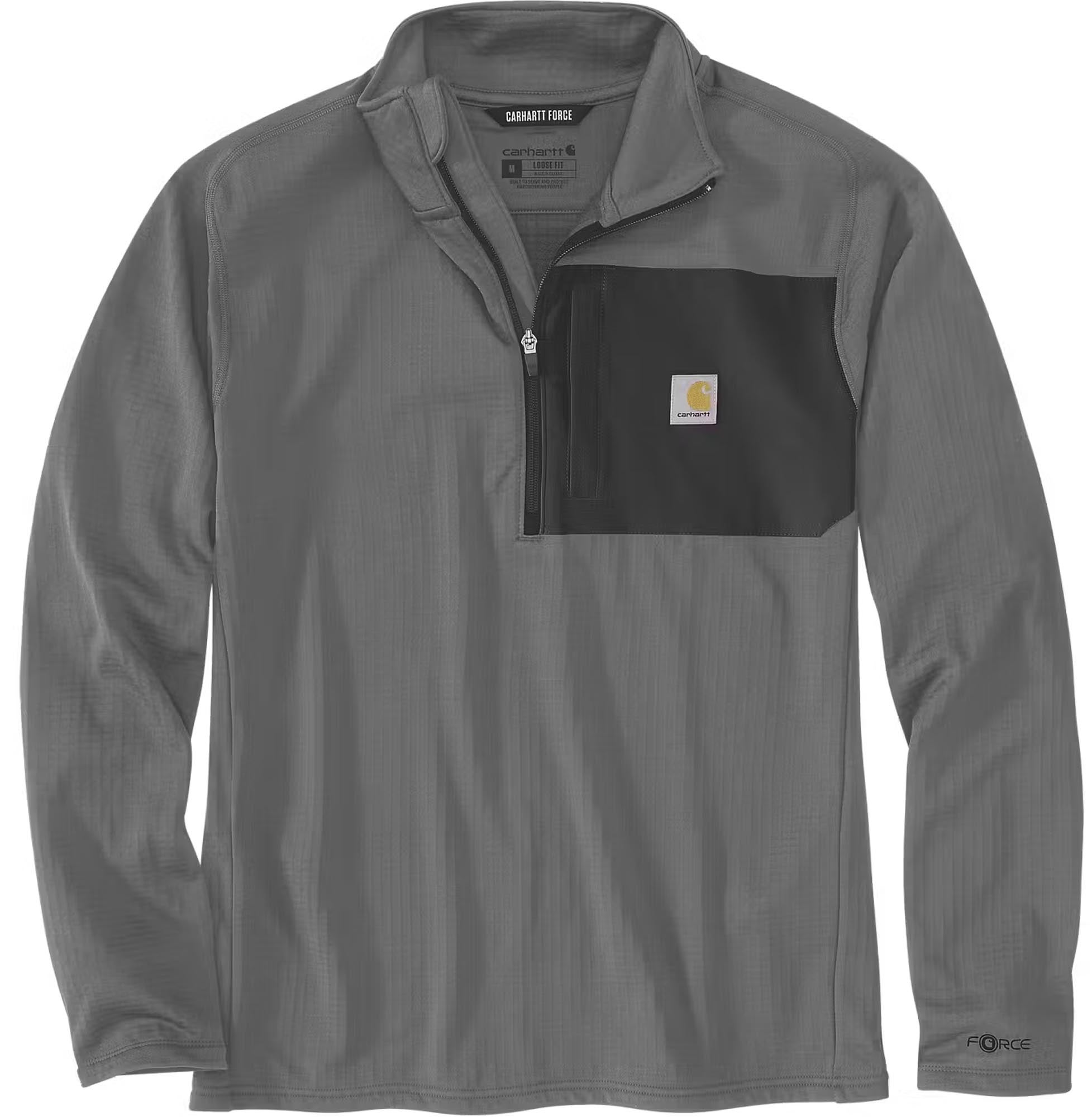 Carhartt Force Ironwood Relaxed Half-Zip Mock Neck Sweatshirt stahlfarben M Abbildung 1