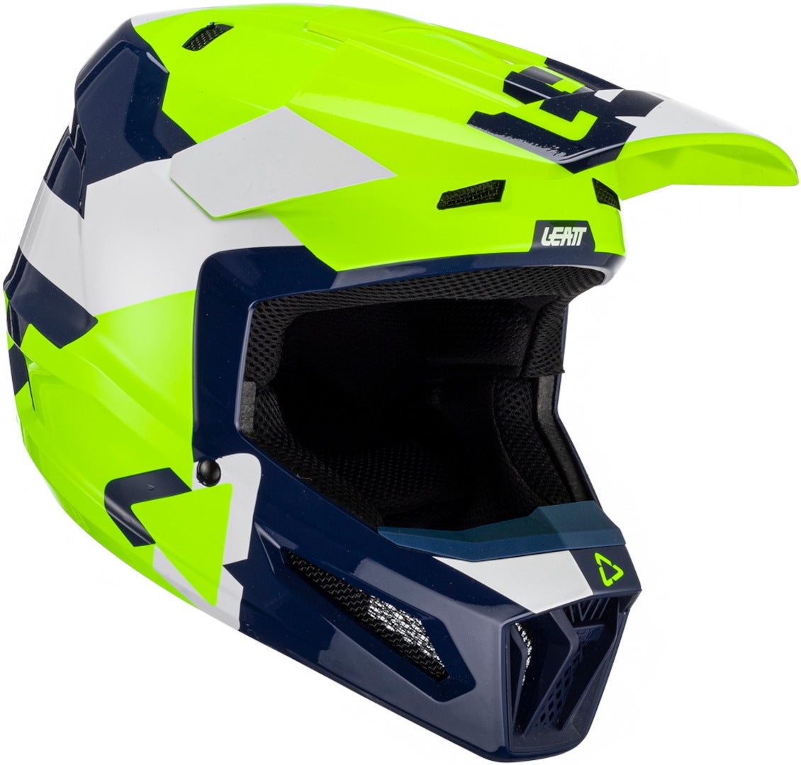Leatt 2.5 Tricolor Casco Motocross Verde/Blu M (57/58) Figura 5