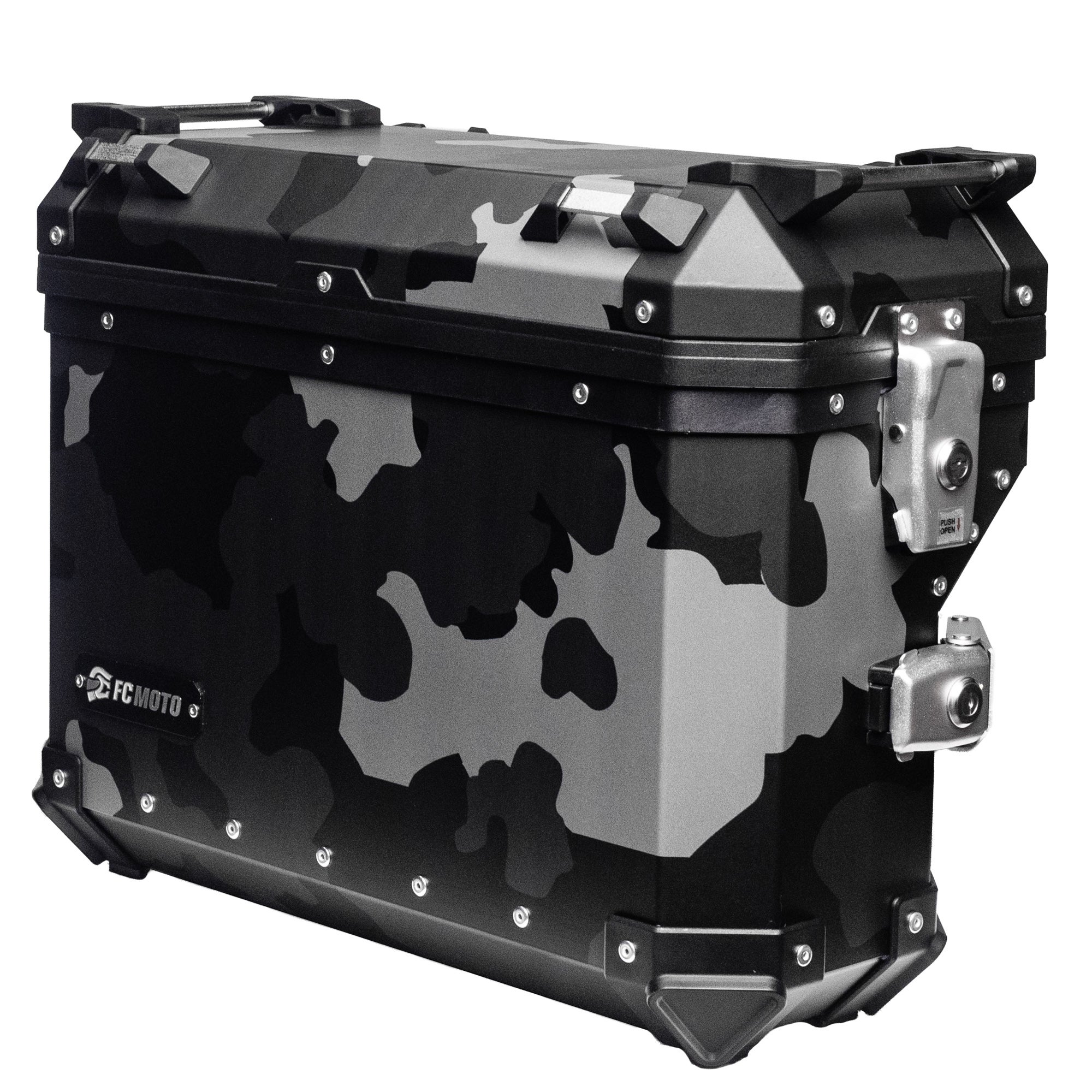 FC-Moto Terreno EVO Camo 36 L Alu Side Case left with cutout black camouflage Figure 1