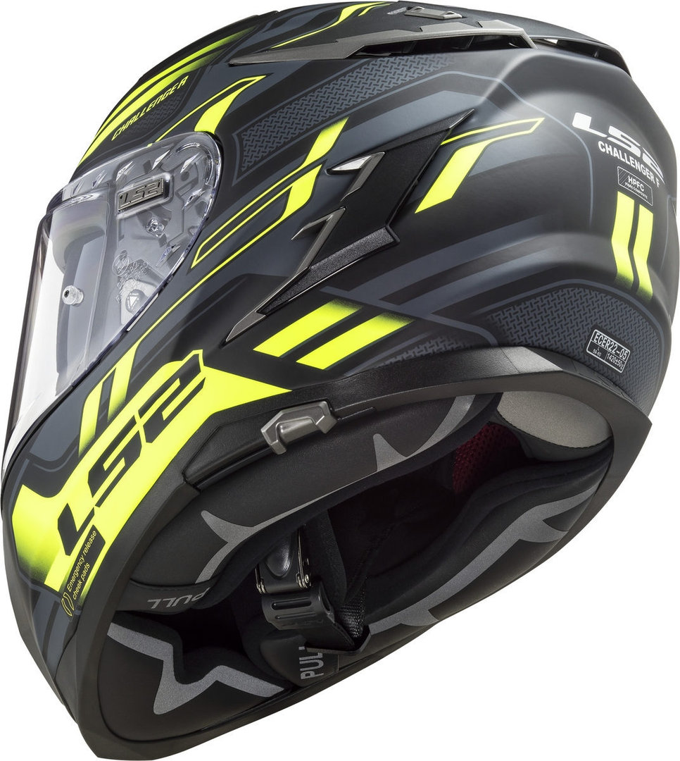 LS2 FF327 Challenger Spin Helm schwarz/gelb L (59/60) Abbildung 4