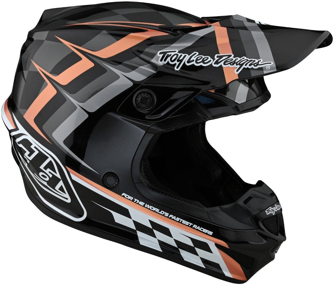 Troy Lee Designs SE4 Warped Polyacrylite MIPS Motocross hjelm Sort S (55/56) Figur 8