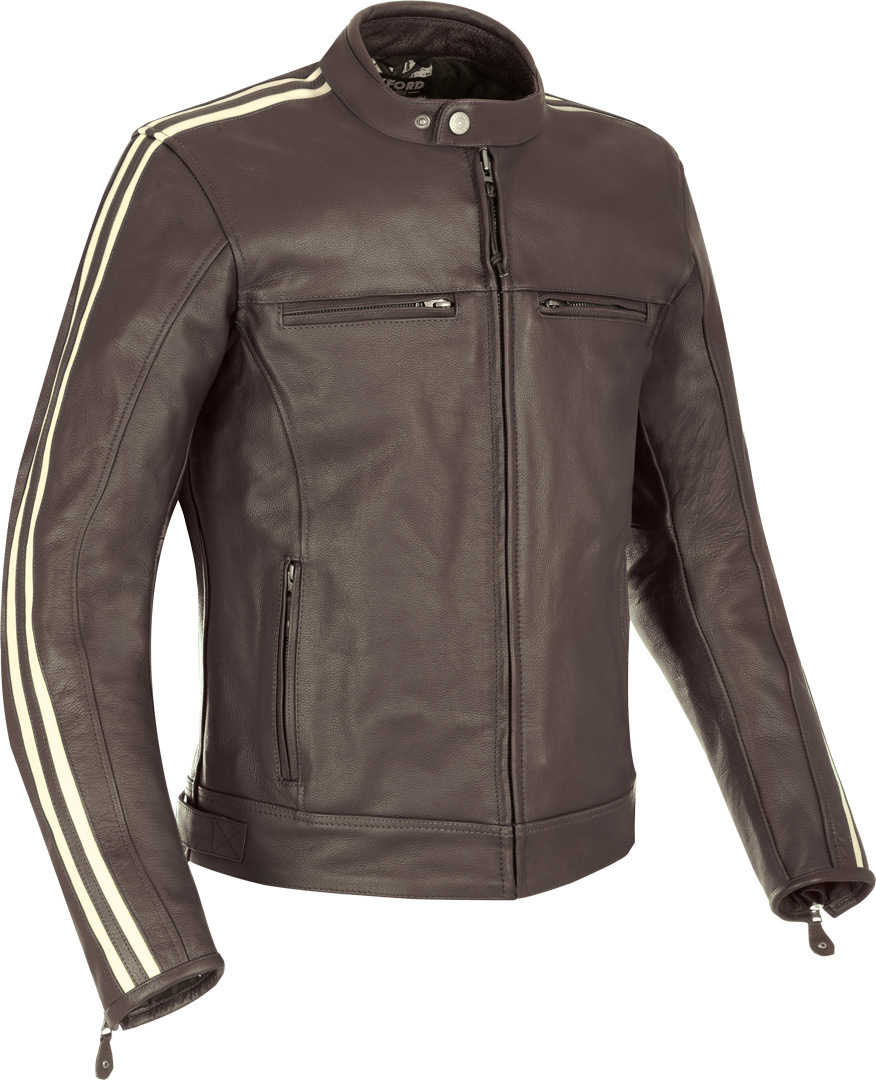 Oxford Bladon Motorcycle Leather Jacket brown M Figure 1