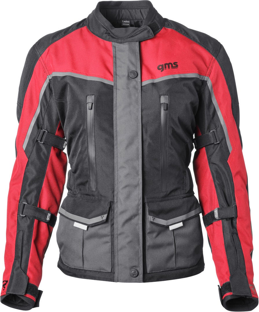 GMS Twister Neo imperméable à l’eau dames moto textile veste noir/rouge L Figure 1