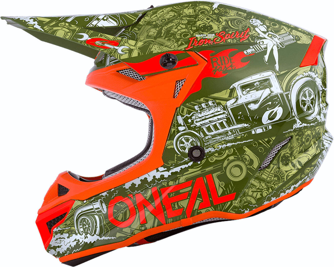 Oneal 5Series Polyacrylite HR Casque de motocross Vert XXL (63/64) Figure 4