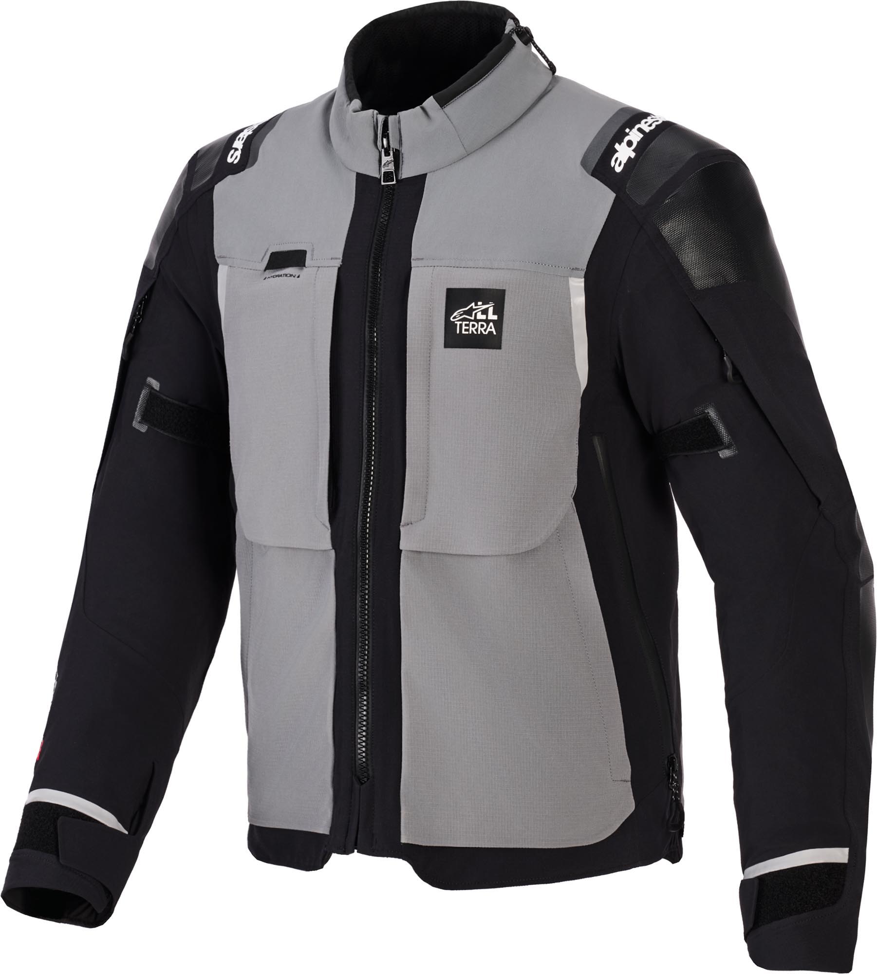 Alpinestars Andes Pro Drystar XF Veste textile moto imperméable Gris/Noir M Figure 1