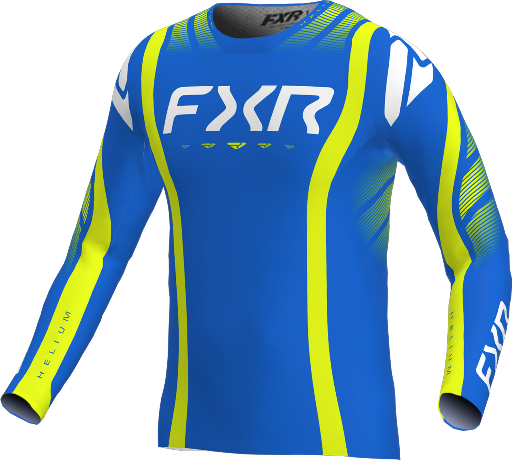 Fxr Men's Blue/White/Yellow Helium Infinity Motocross Jersey