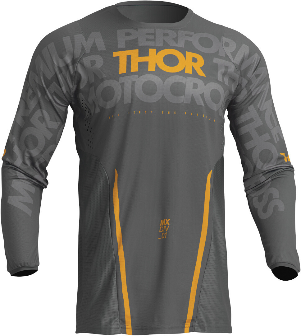Thor Pulse Mono Motocross trøje mørkegrå 3XL Figur 1