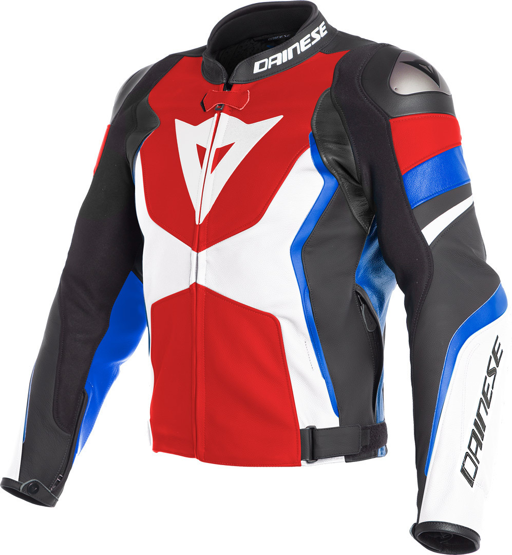 Dainese Avro 4 Motorcycle Leather Jacket red/white/black 56 Figure 1