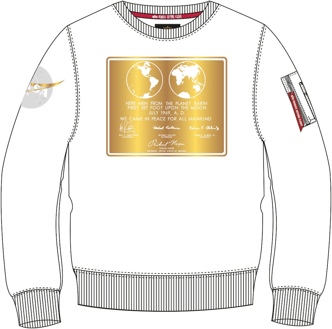Alpha Industries Lunar Plaque Sweatshirt weiß XXL Abbildung 1