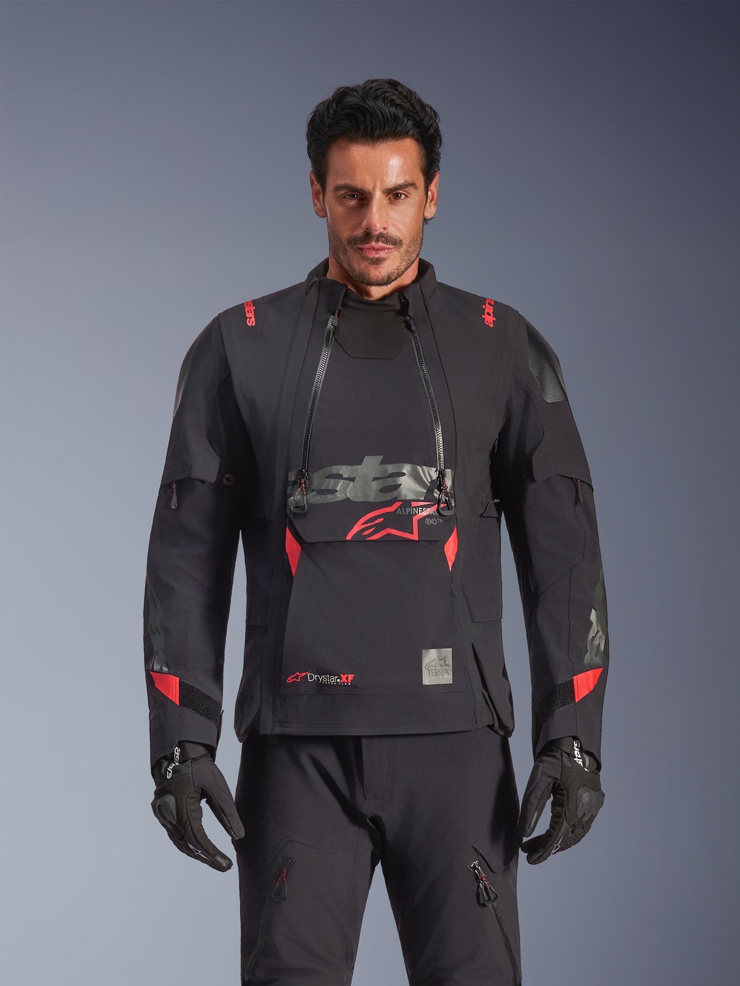 Alpinestars Harok Pro Drystar XF vattentät motorcykel textil jacka svart S Figur 3