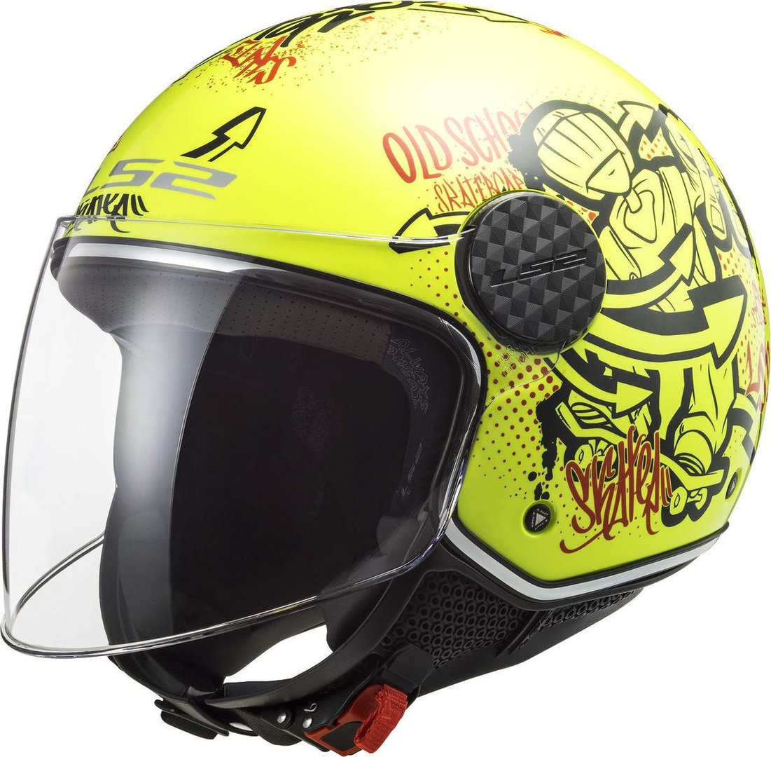 LS2 OF558 Sphere Lux Skater Jet Helmet yellow M Figure 1