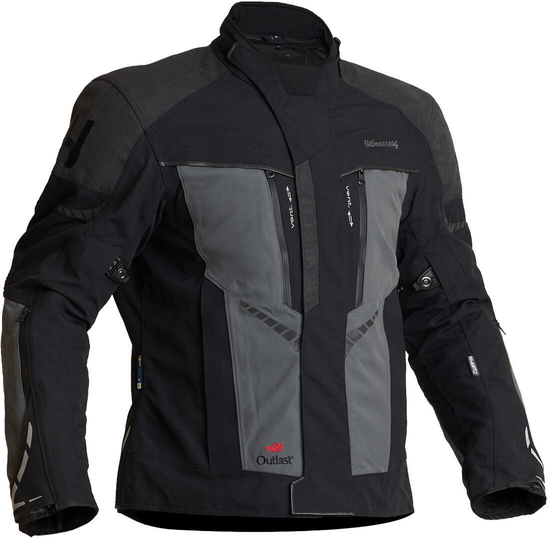 Halvarssons Vansbro waterproof Motorcycle Textile Jacket black/grey 52 Figure 1
