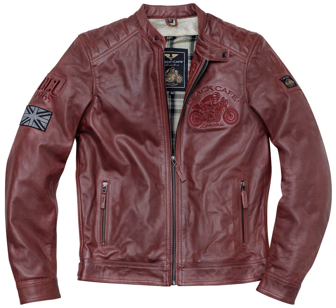 Black-Cafe London Bangkok Motorrad Lederjacke rot 60 Abbildung 1