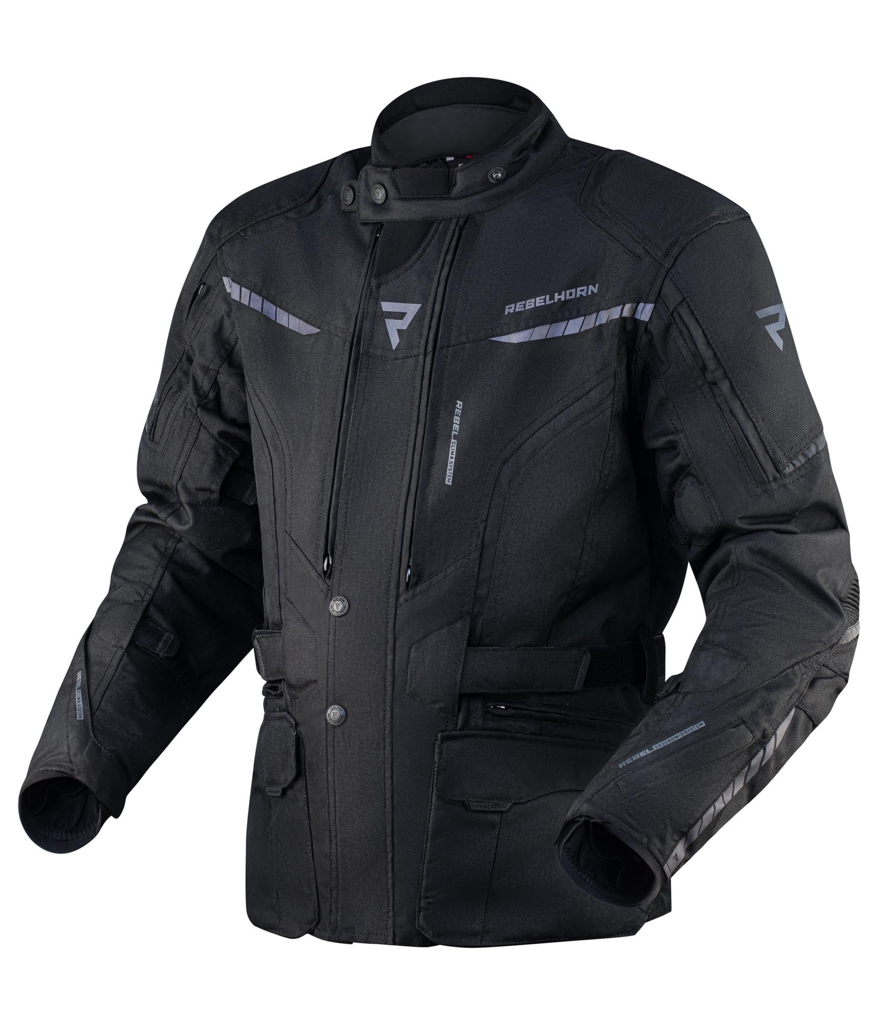 Rebelhorn Hiker III Motorfiets Textieljas Zwart 9XL Figuur 1