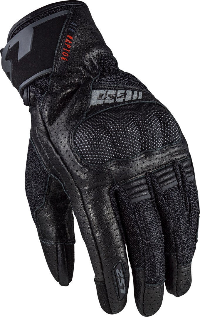 LS2 Air Raptor perforerede Mesh Motocykelhandsker Sort L Figur 1