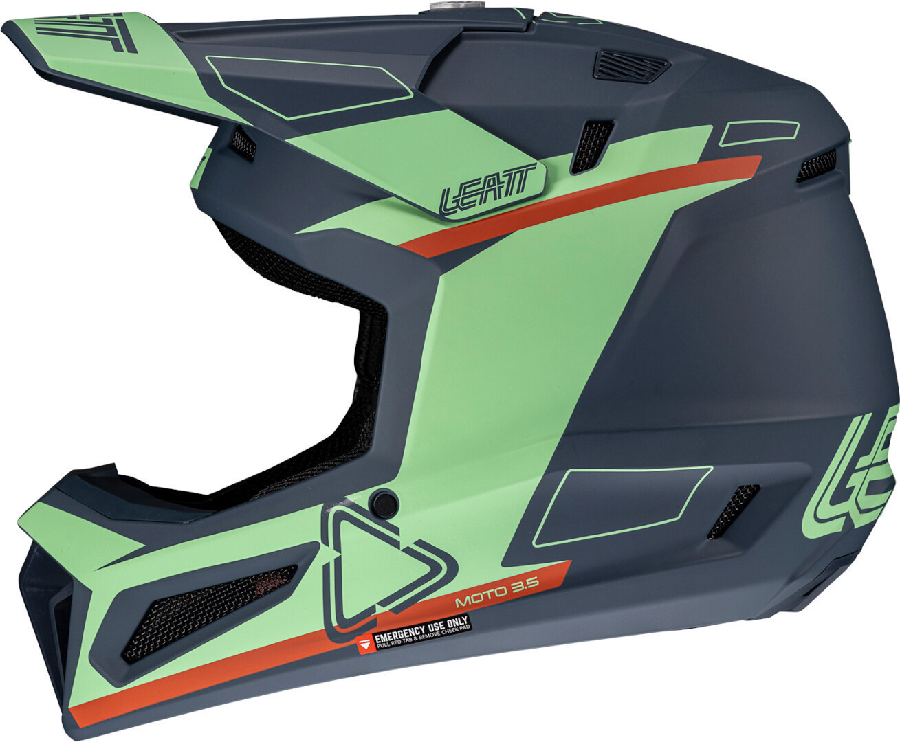 Leatt 3.5 Angled Motocross Hjälm med Goggles blå/röd/grön Man (57/58) Figur 4