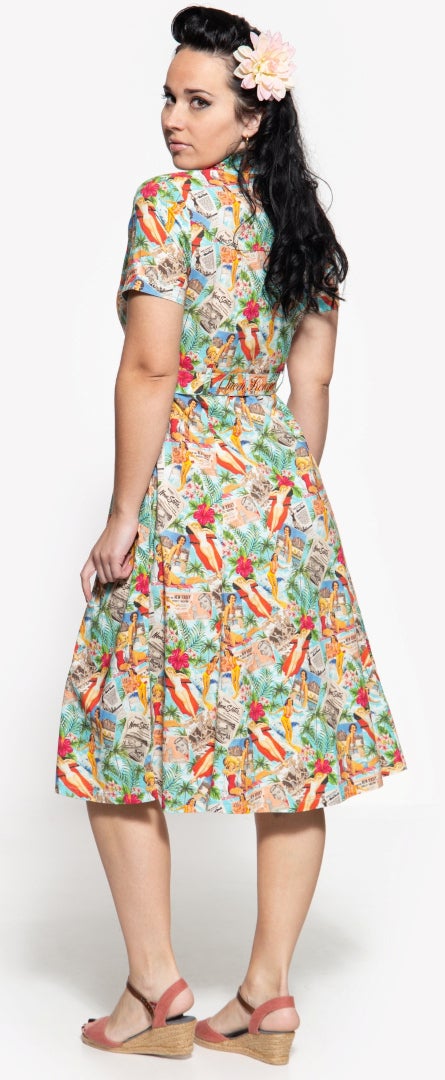 Queen Kerosin Vintage Summer Swing Abito da donna L Figura 3