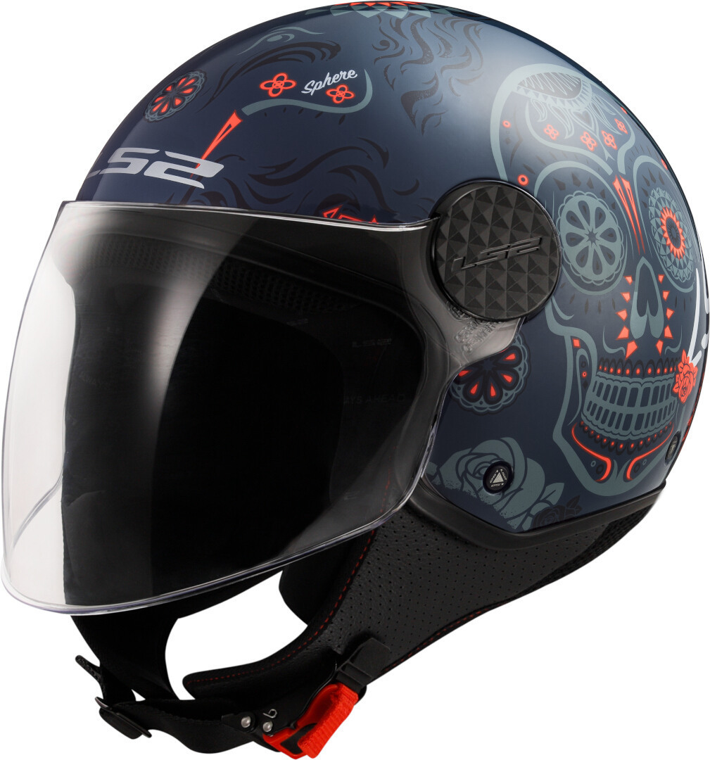 LS2 OF558 Sphere Lux II Maxca Jethelm blau/orange L (59/60) Abbildung 1
