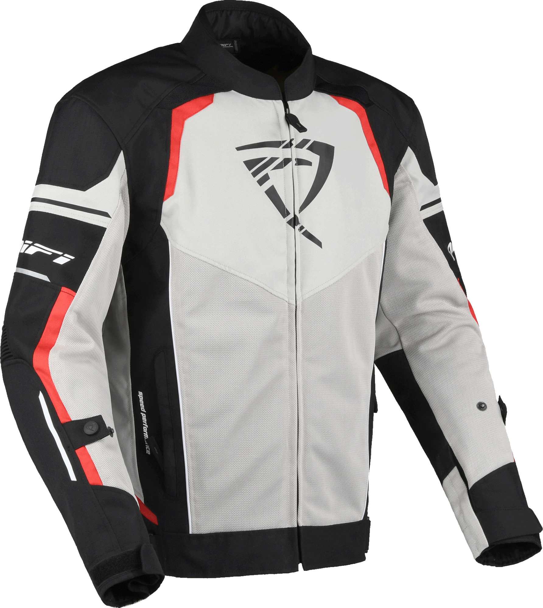 DIFI Estoril Air Motorrad Textiljacke grau/rot XL Abbildung 1