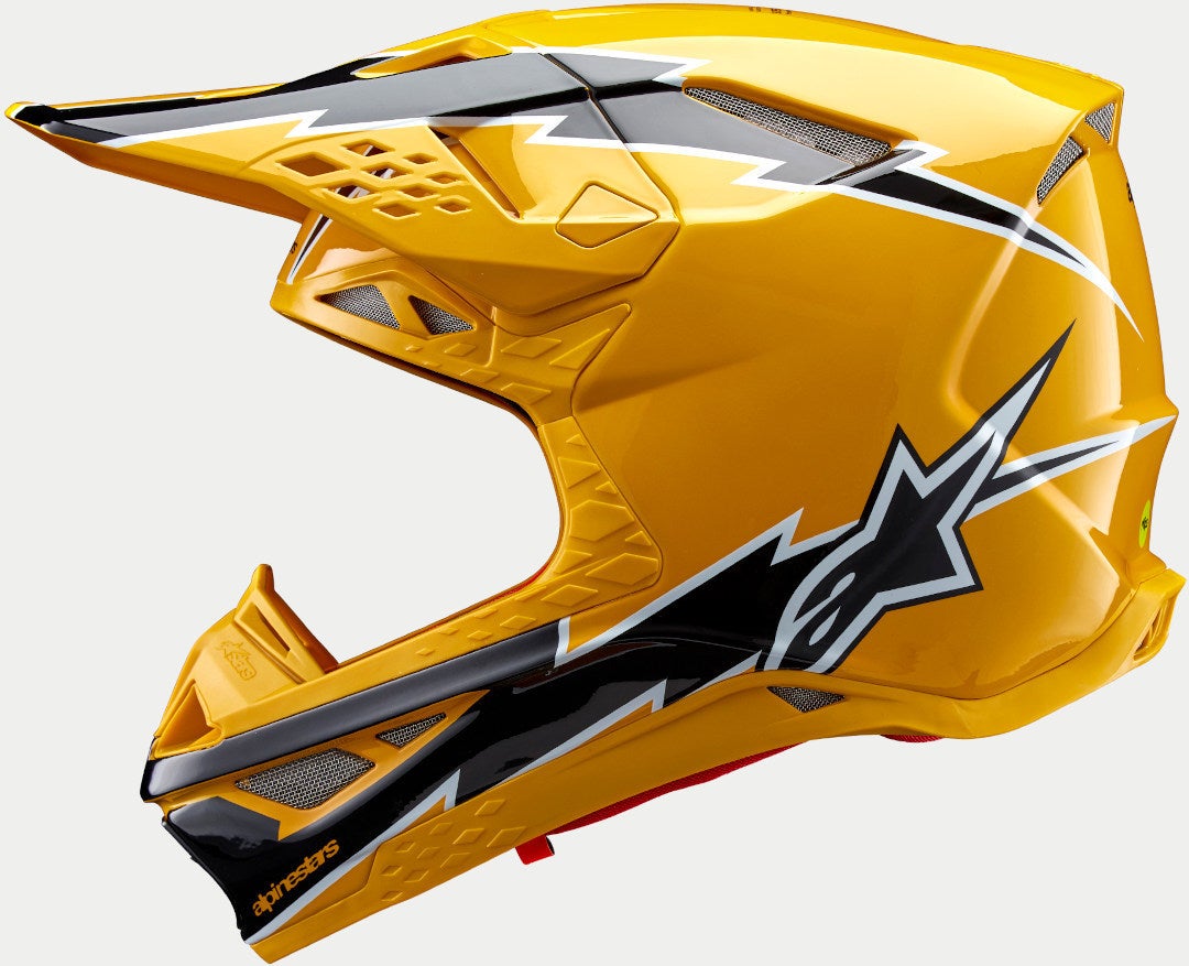 Alpinestars Supertech S-M10 Ampress 2024 Motocross hjelm sort/gul M (57/58) Figur 4