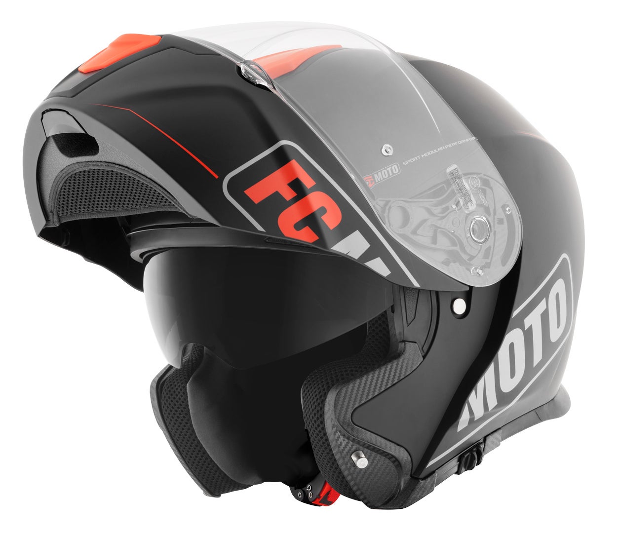 FC-Moto Novo Straight Hjelm sort/orange XL (61/62) Figur 1