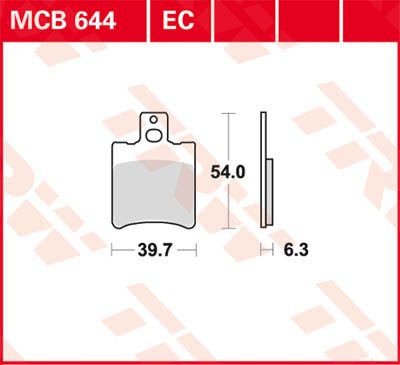 TRW Lucas Bremsbelag MCB644 Figur 1