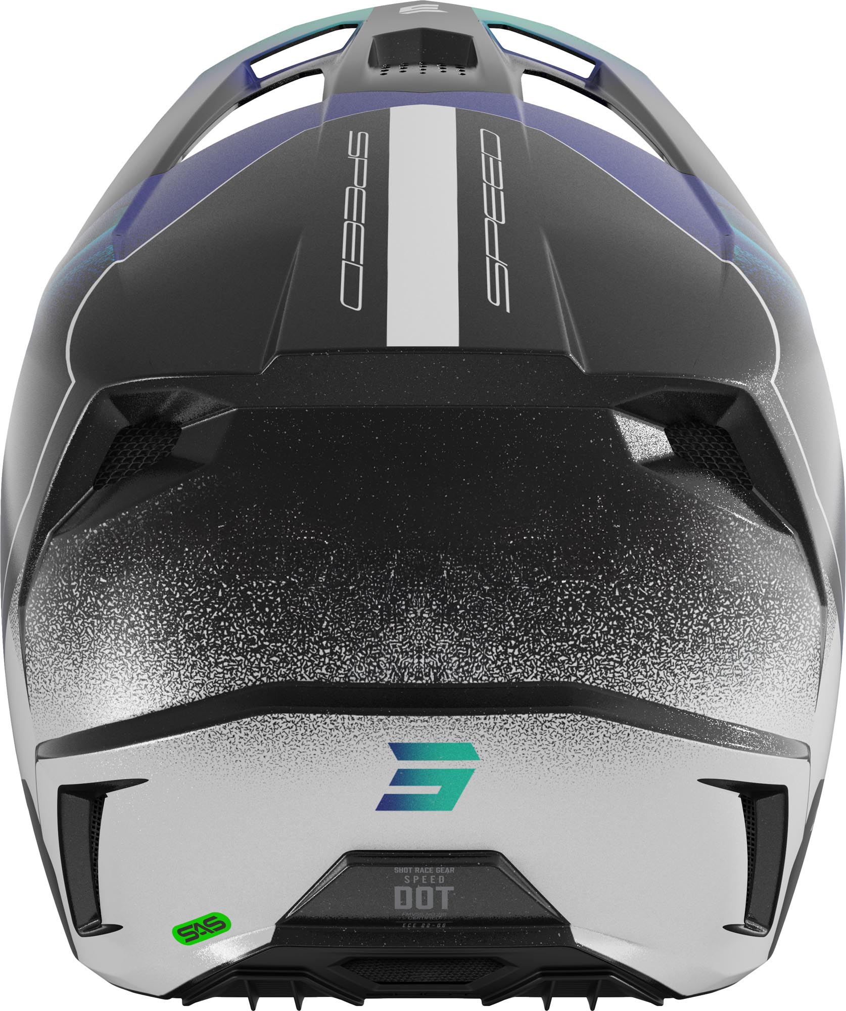 Shot Speed Olymp Casque de motocross bleu/blanc L (59/60) Figure 3