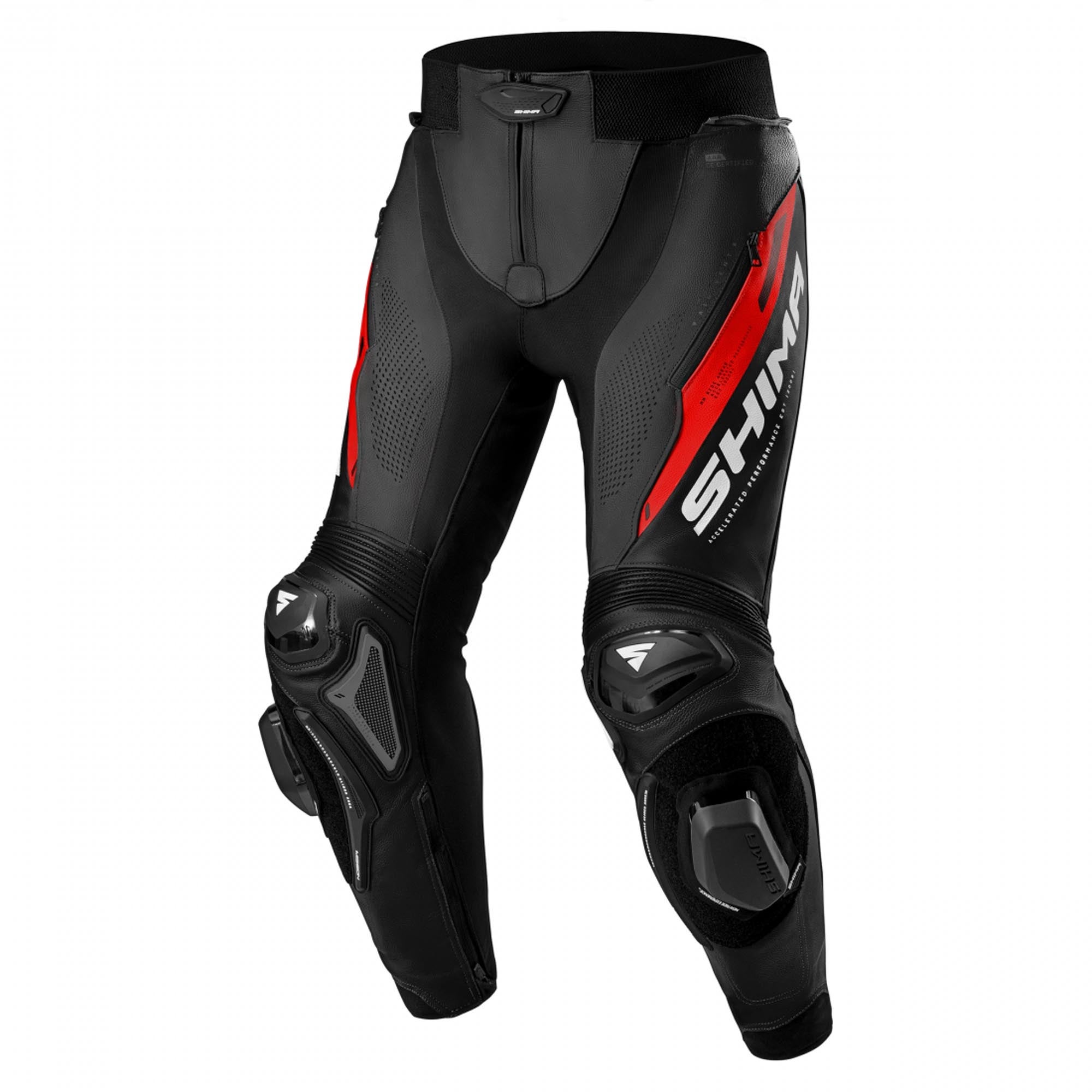 SHIMA Mission ST Motorcycle Leather Pants black/red 60 Figure 1