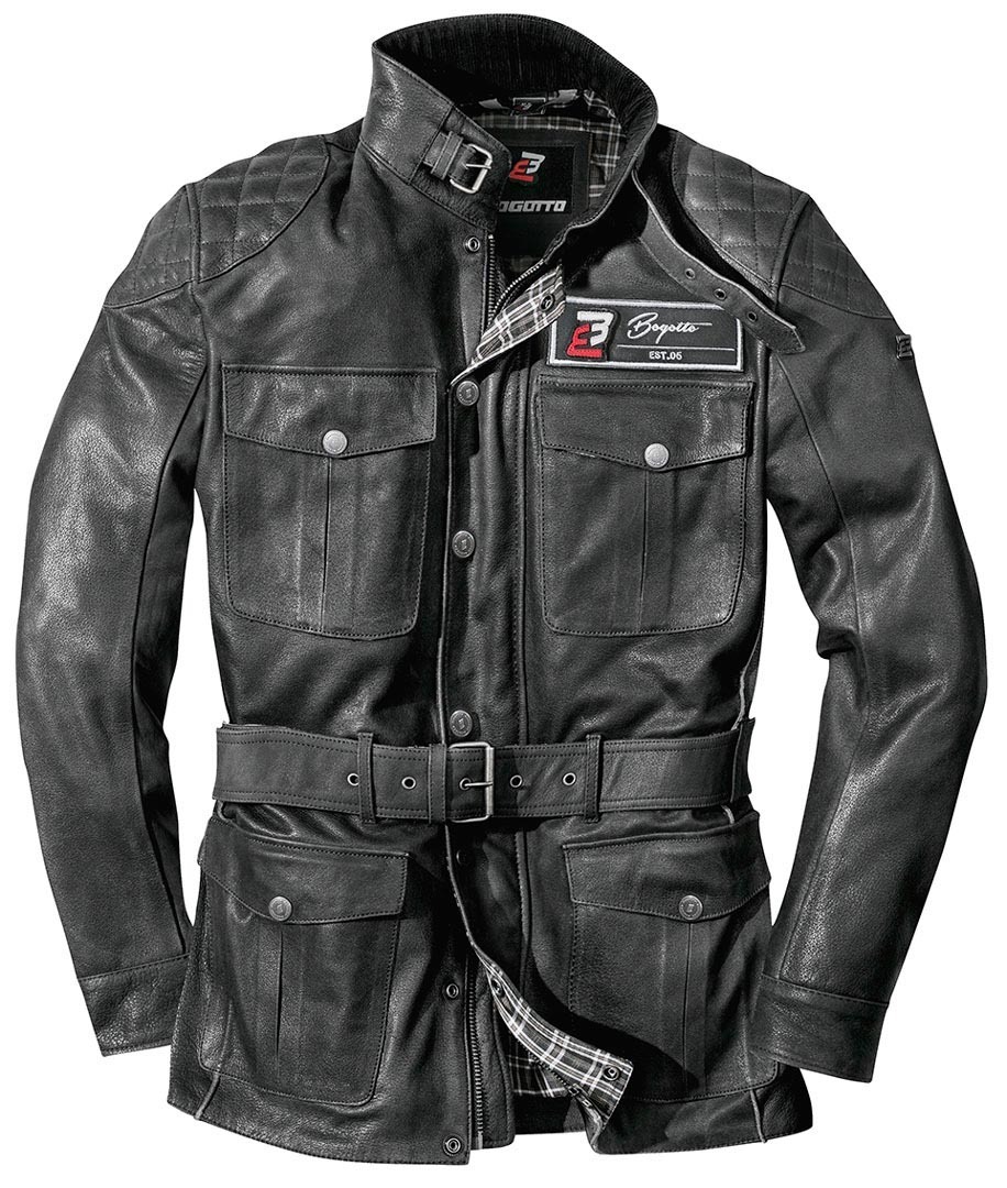 Bogotto Bristol Motorrad Lederjacke schwarz 60 Abbildung 2