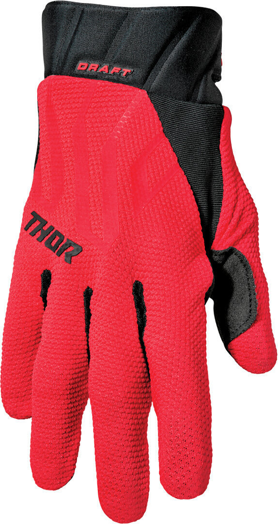 Thor Draft Lines Motocross Gloves red/black M Figure 1