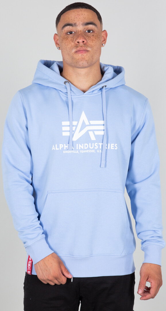 Alpha Industries Basic Hoodie azul claro S Figura 1