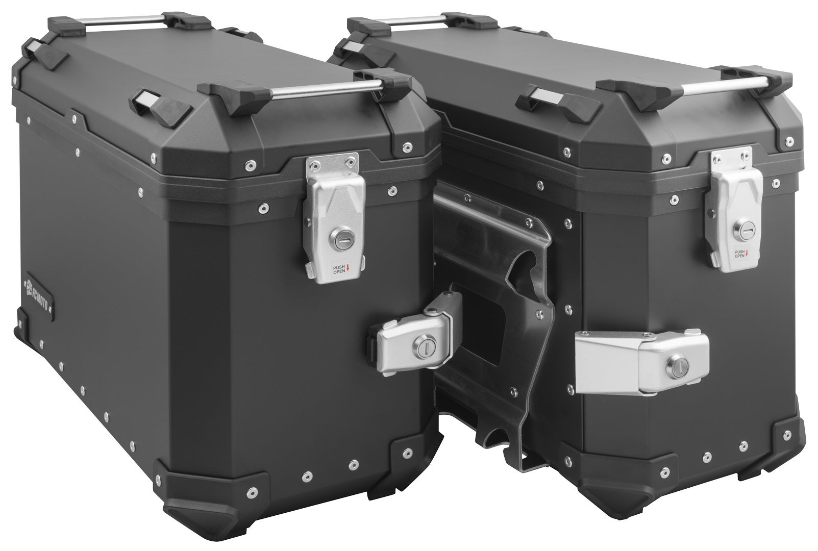 FC-Moto Terreno EVO Black 36 L Alu Zijkofferset + slotcilinderset Figuur 1