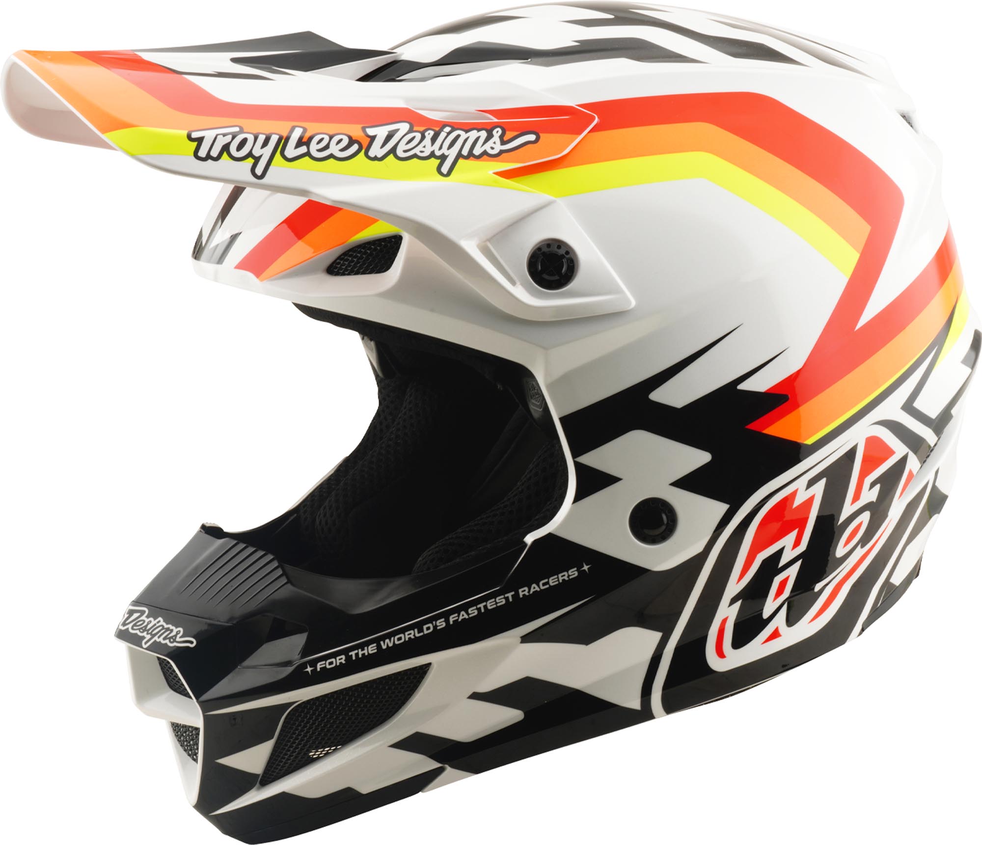 Troy Lee Designs SE5 Polycarbonate MIPS Dash Motocross Helmet orange/white L (58/59) Figure 1