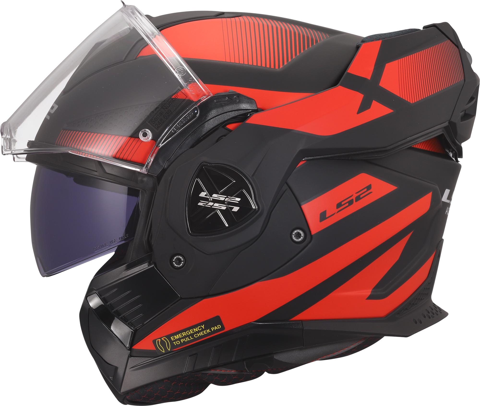LS2 FF901 Advant X Nova Helm Zwart/Rood M (57/58) Figuur 13