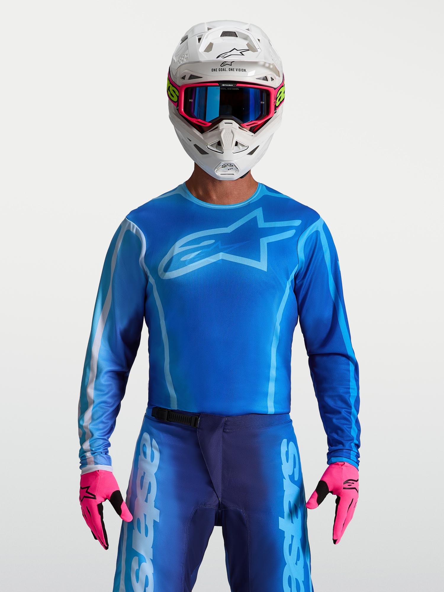 Alpinestars Fluid Kepler Motocross Jersey blau/hellblau XL Abbildung 7