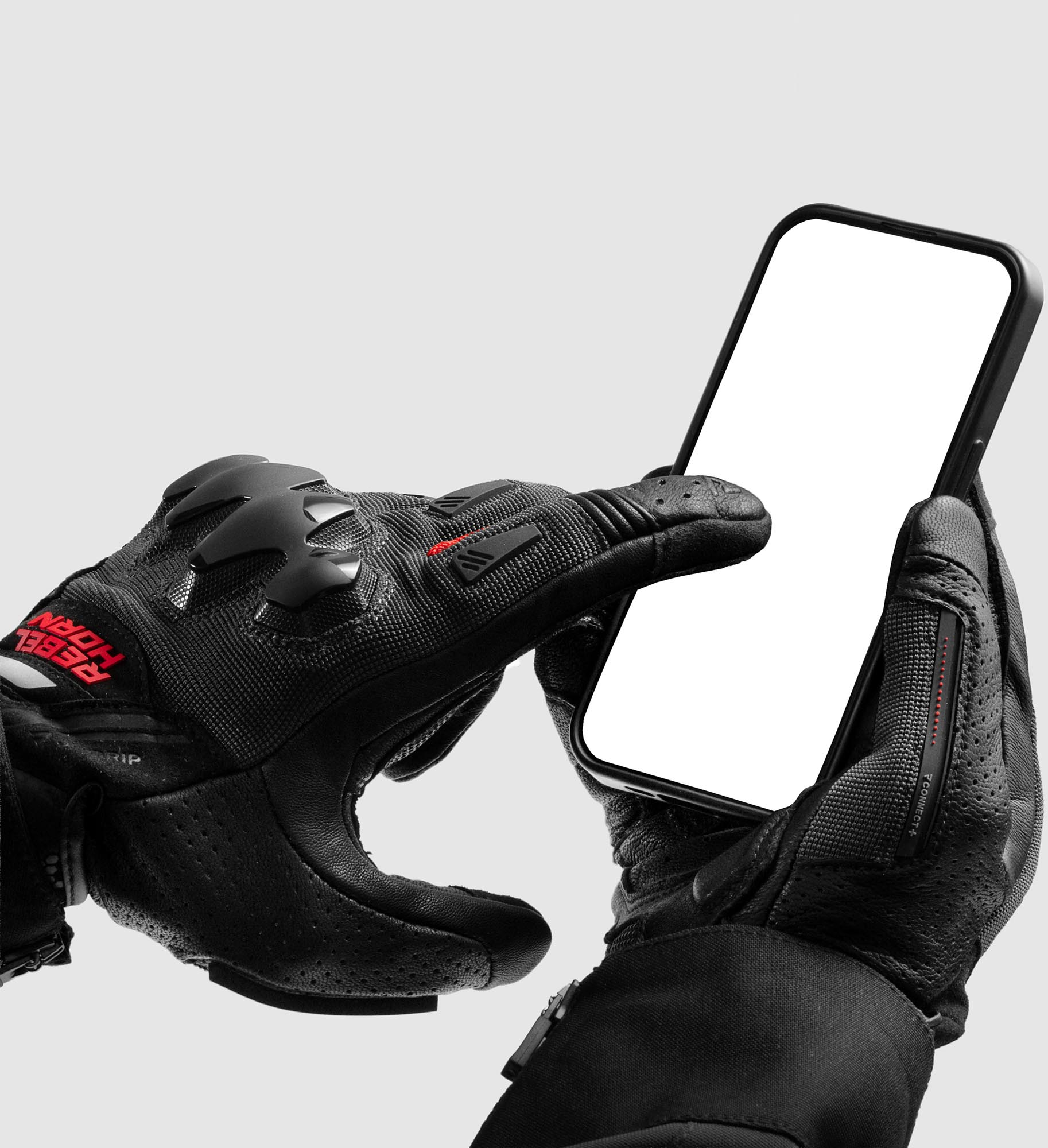 Rebelhorn Defender Motorcycle Gloves black/red L Figure 5