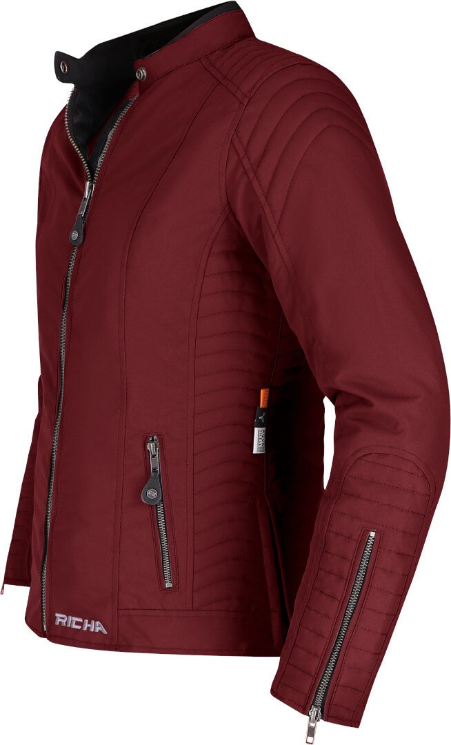 Richa Lausanne waterproof Ladies Motorcycle Textile Jacket dark red L Figure 2