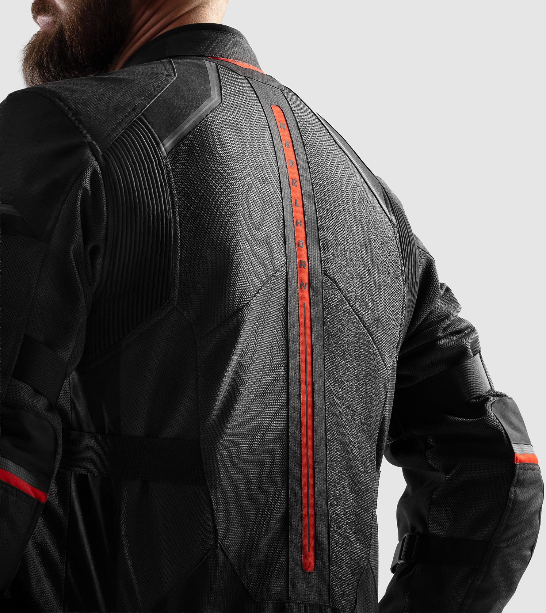 Rebelhorn Scandal 3 Motorcycle Textile Jacket black/grey/red 7XL Figure 5